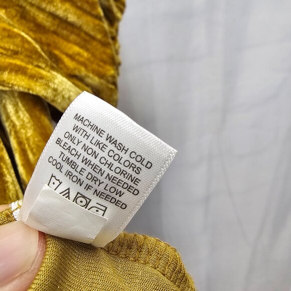 Maurices Gold Velour Babydoll Top Goth Boho Gypsy Hippie M - Picture 11 of 12
